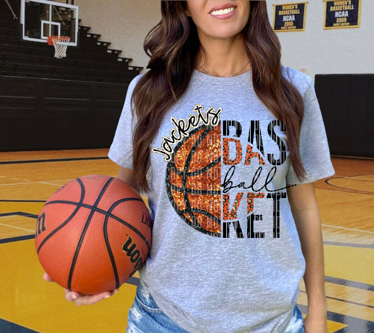 Jackets Basketball Faux Glitter (CITY) 69644 DTF transfer