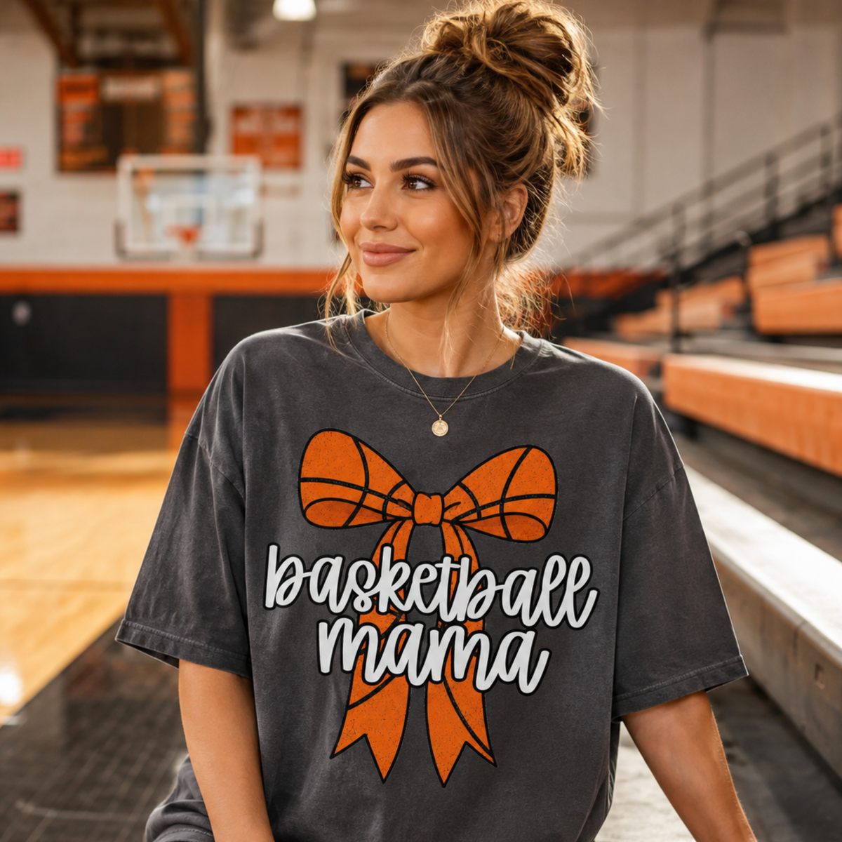 Basketball mama basketball bow (Parker) DTF transfer