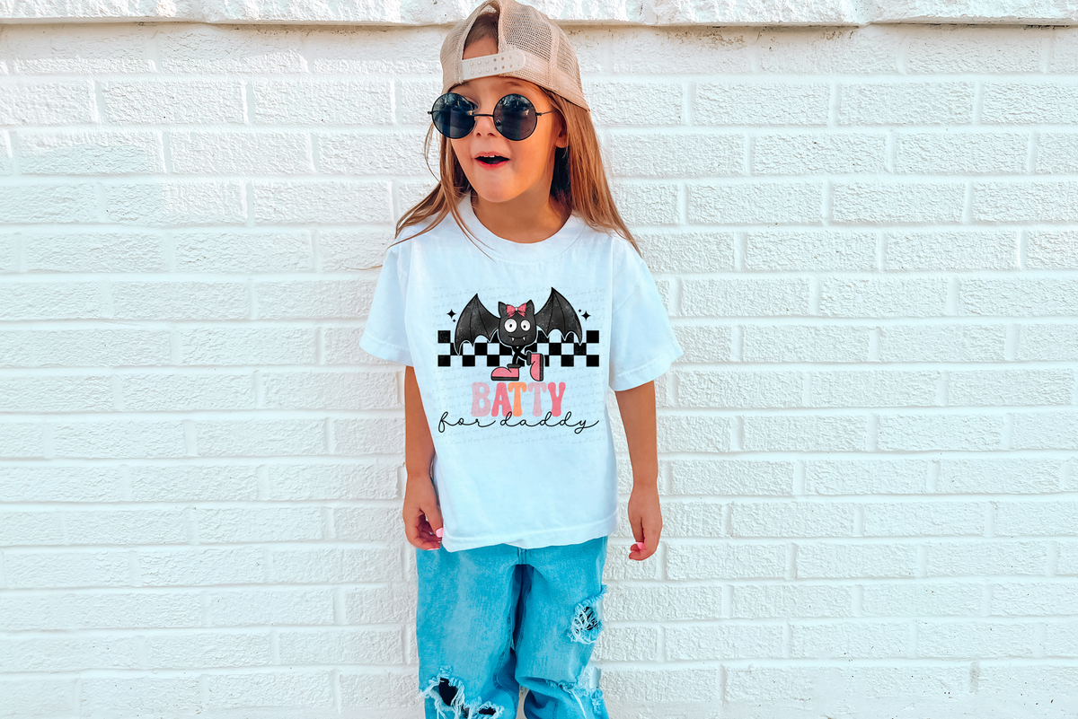 Batty For Daddy Checkered Retro 114783 DTF transfer