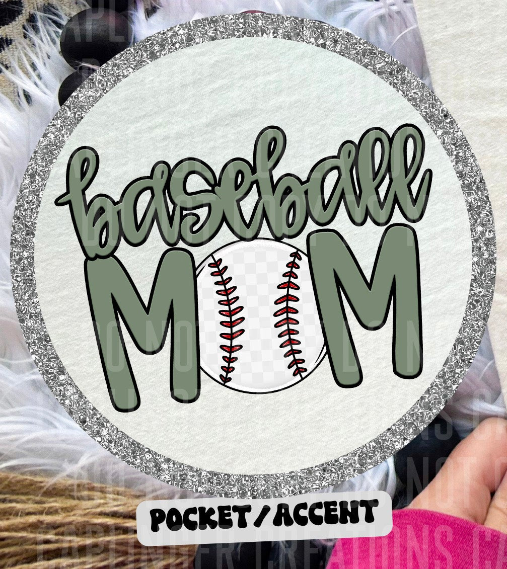 Baseball Mom Sage POCKET (Caplinger) DTF transfer