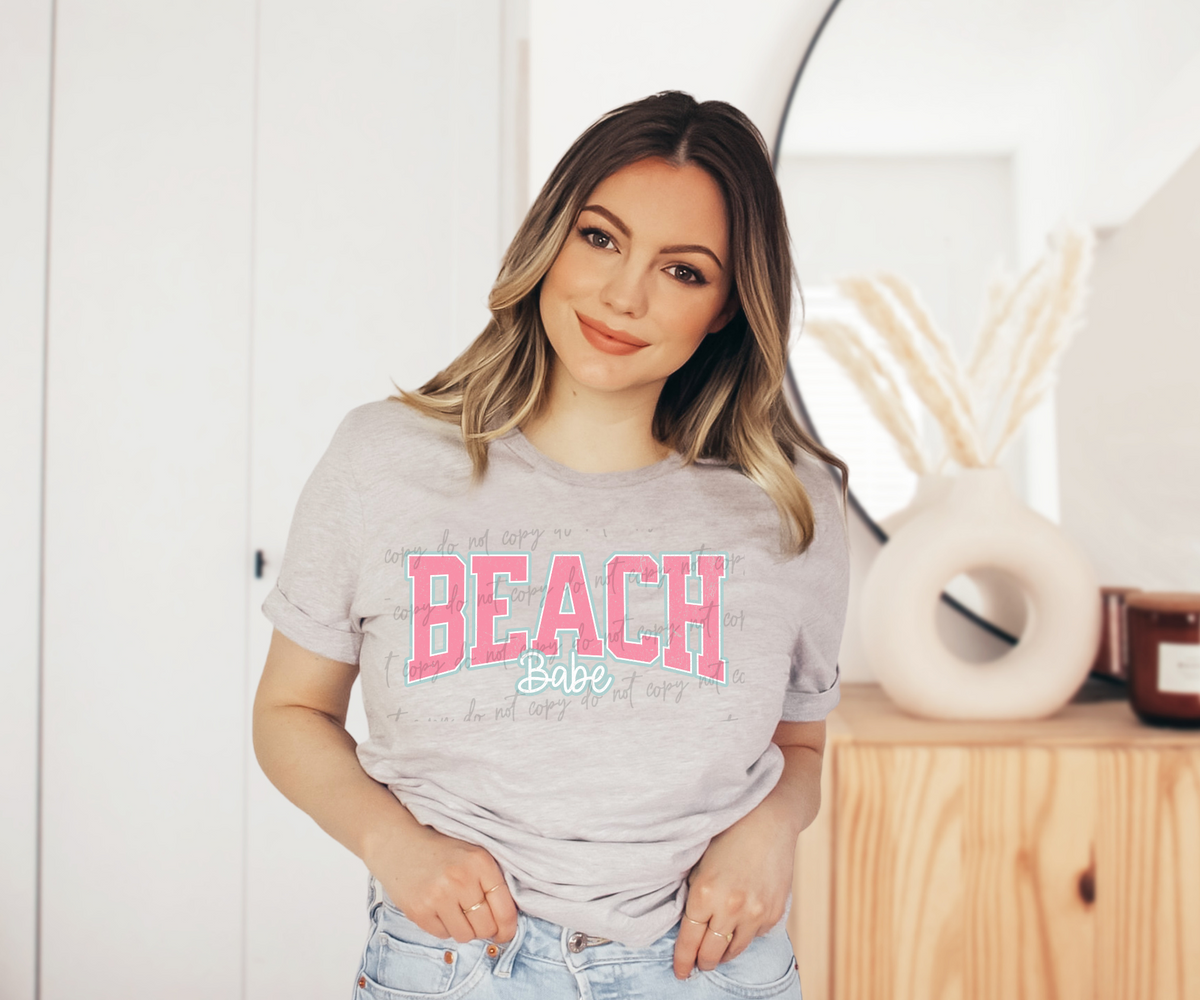 Beach babe pink 28849 DTF Transfer