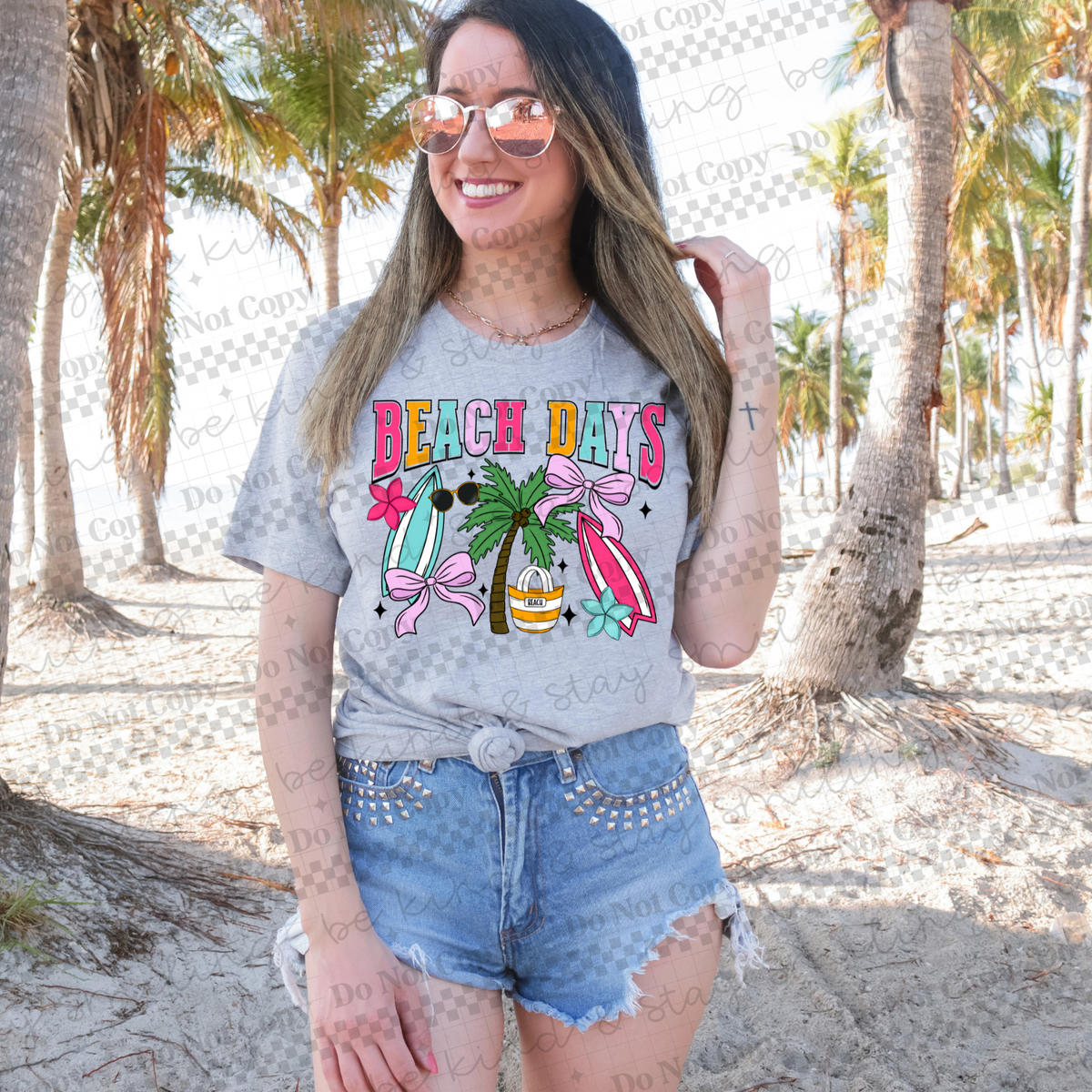 Beach Days Colorful Items (CMLD) 102773 DTF transfer