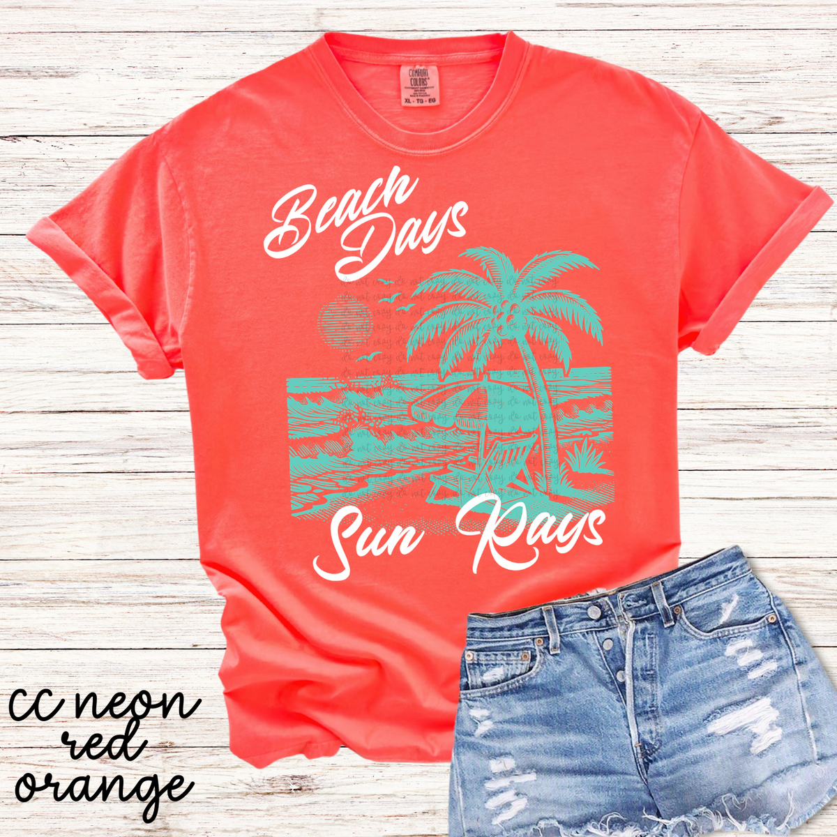 Beach days Sun rays (Parker) 106952 DTF transfer