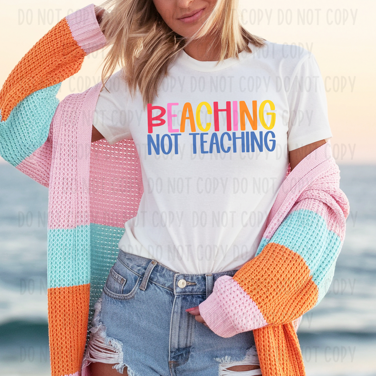 Beaching not Teaching (Canvista) DTF transfer