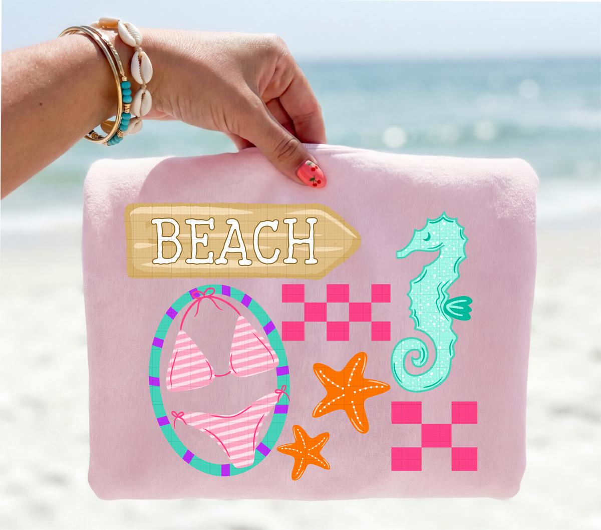 Beach collage (Linda) DTF Transfer