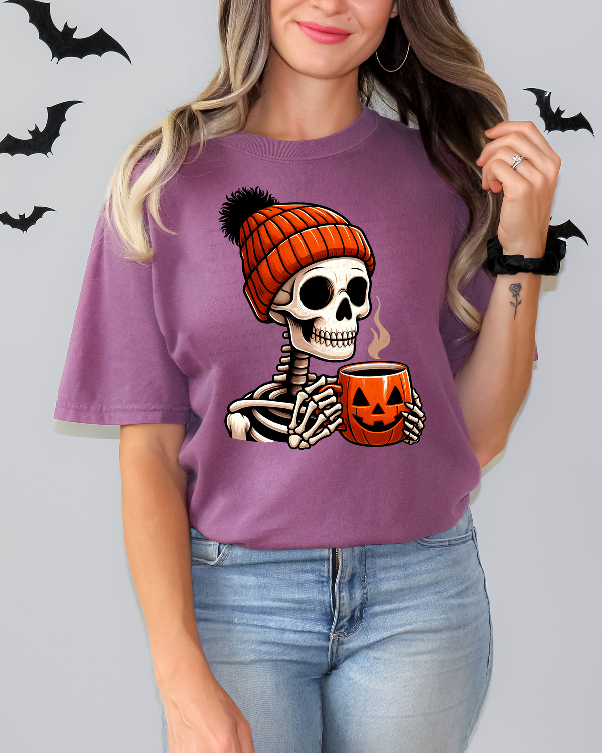 Beanie Skellie Halloween Mug 108733 DTF transfer