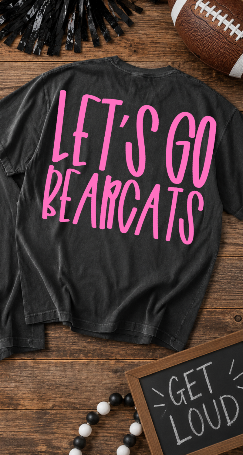 Lets go bears- pink (Parker) DTF Transfer