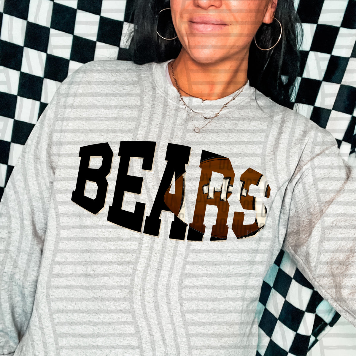 Bears varsity clipped football (Caplinger) DTF transfer
