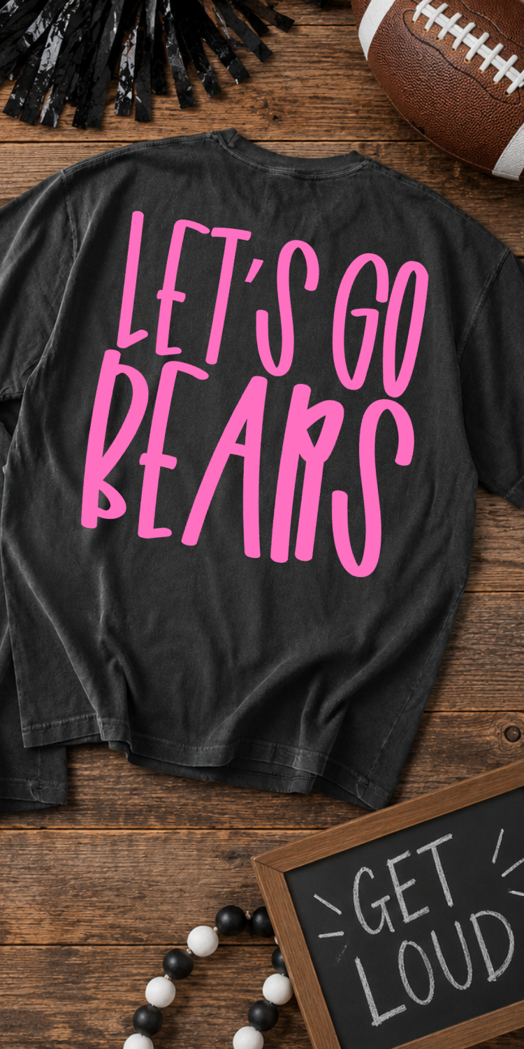 Lets go bears- pink (Parker) DTF Transfer