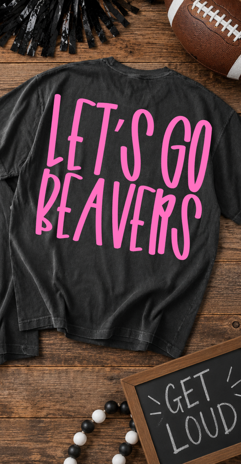 Lets go beavers- pink (Parker) DTF Transfer