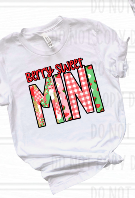 Berry Sweet Mini Strawberry Font (canvista) DTF transfer