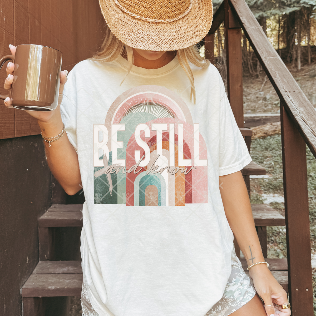 Be still and know rainbow (TTD) DTF Transfer