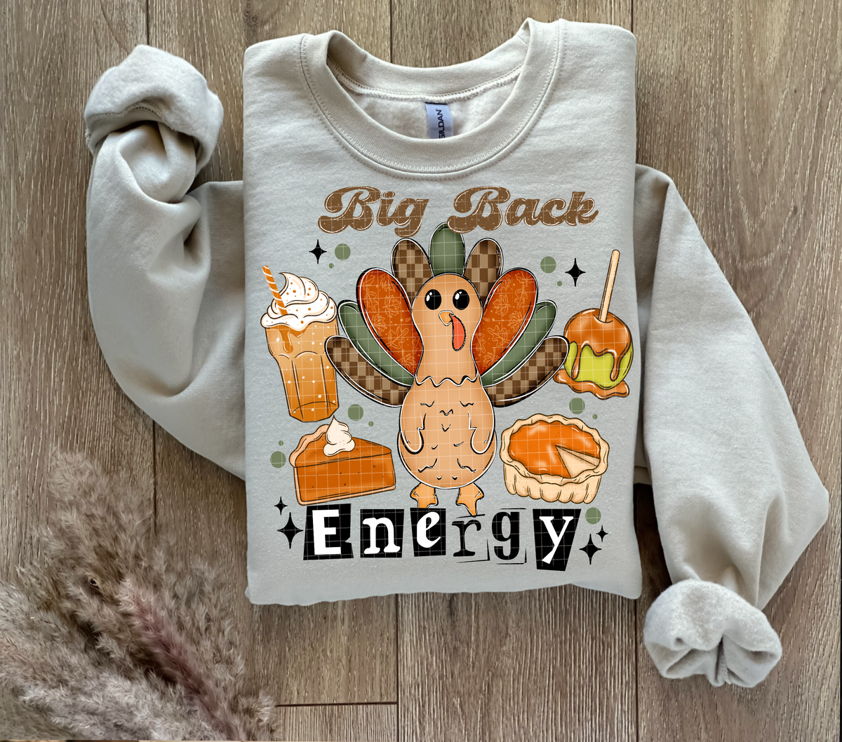Big back energy green turkey (Linda) DTF Transfer