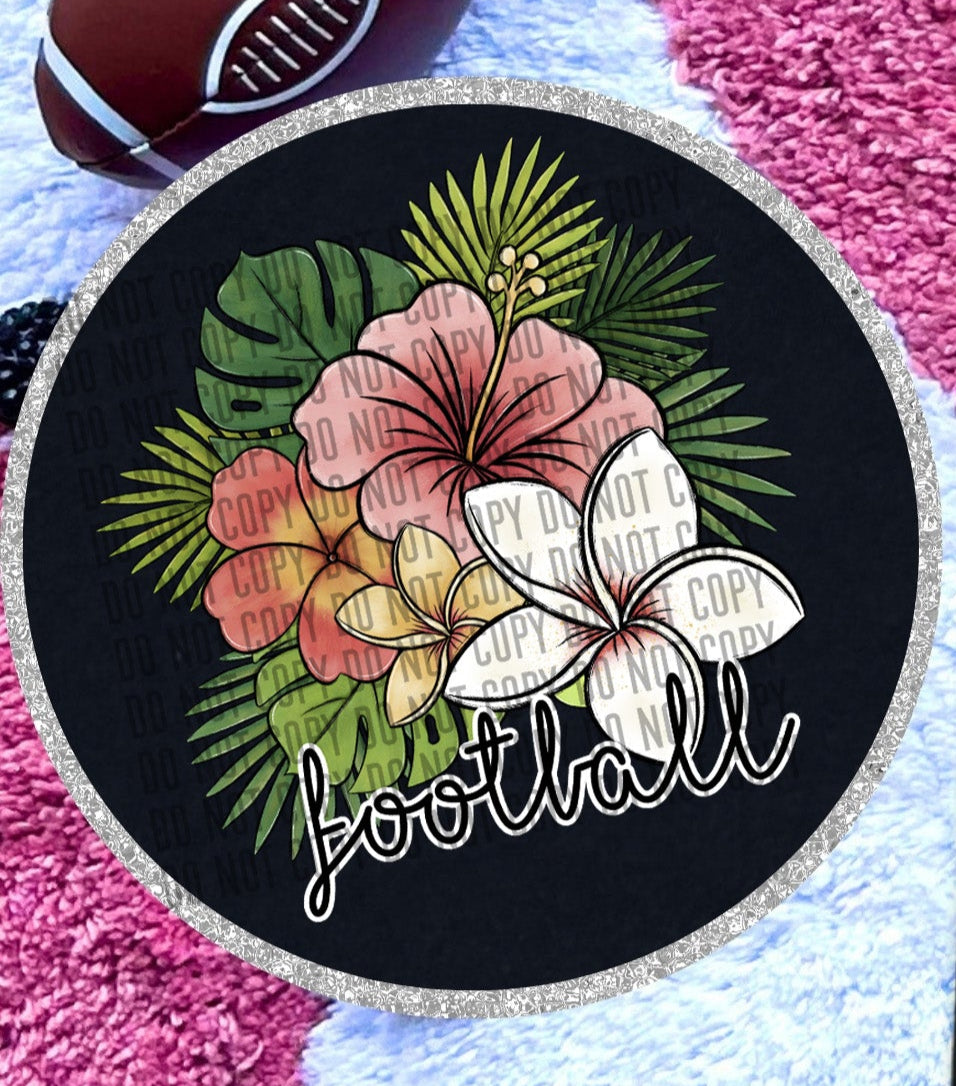 Hawaiian Florals Football POCKET PRINT (Caplinger) DTF transfer