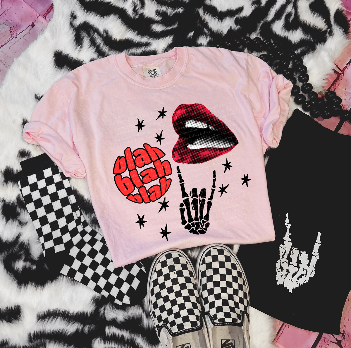 Blah Blah Blah Punk Skellie 81974 DTF Transfer