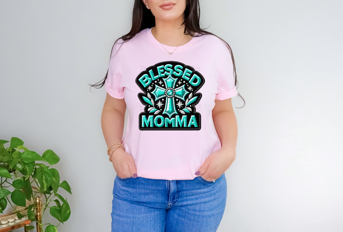 Blessed Momma Cross 46494 DTF transfer