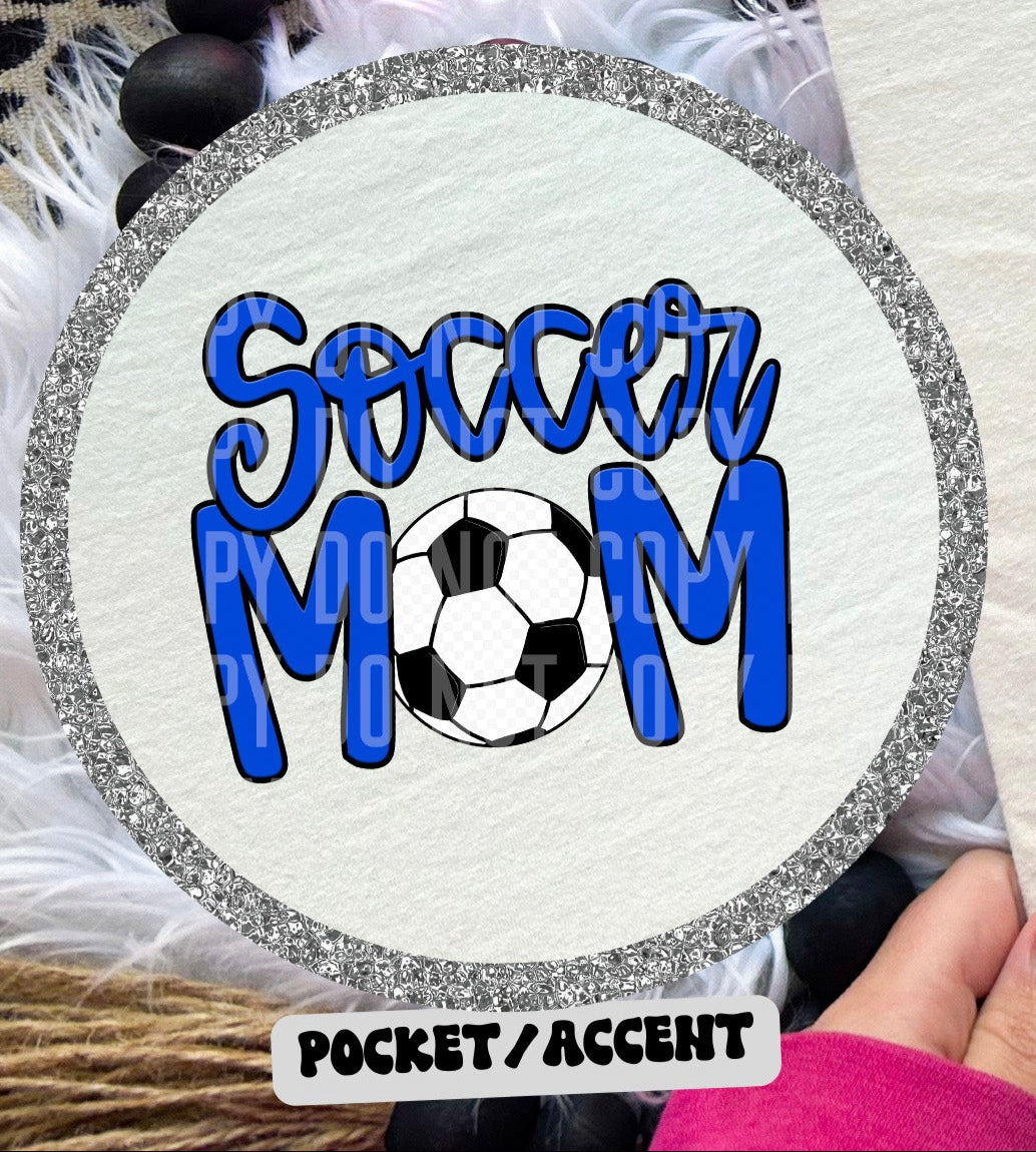 Soccer Mom Royal Blue POCKET (Caplinger) DTF transfer
