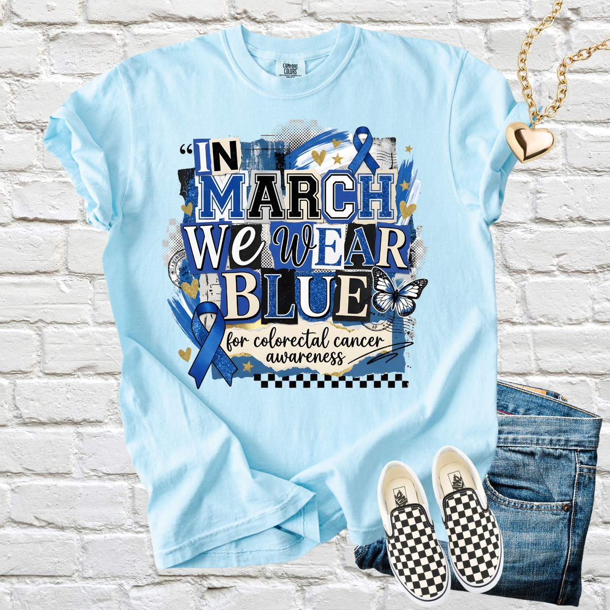 In March we wear blue (colorectal cancer)(parker) DTF Transfer