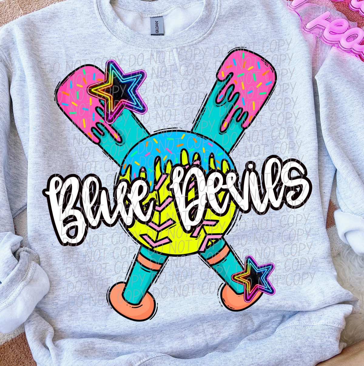 Dripping softball Blue Devils (CITY) DTF transfer