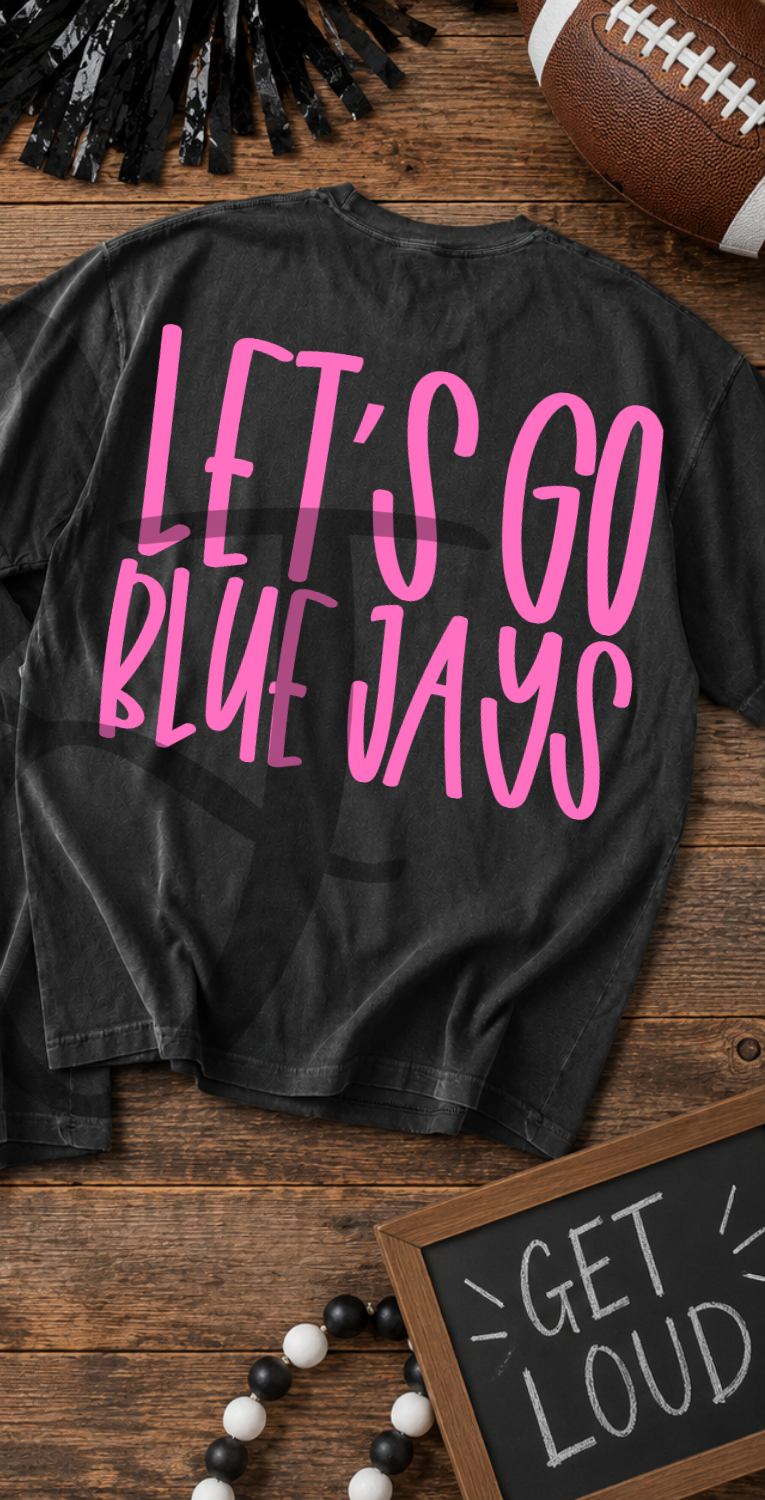 Lets go bluejays- pink (Parker) DTF Transfer