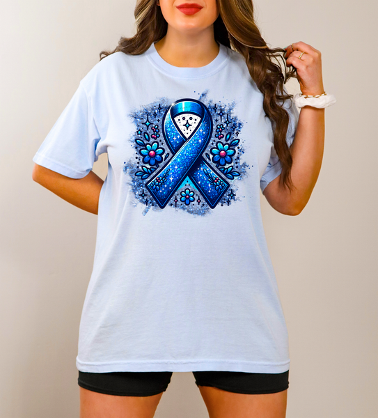 Blue Ribbon Awareness 42729 DTF transfer