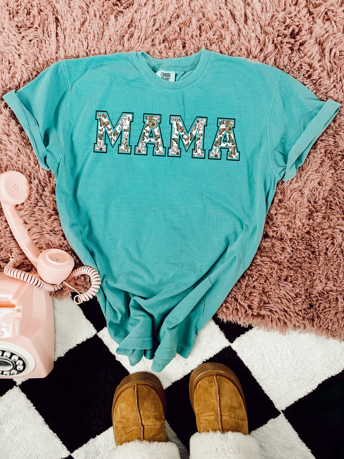 Boho Mama Flowers Butterflies Filled 86134 DTF Transfer