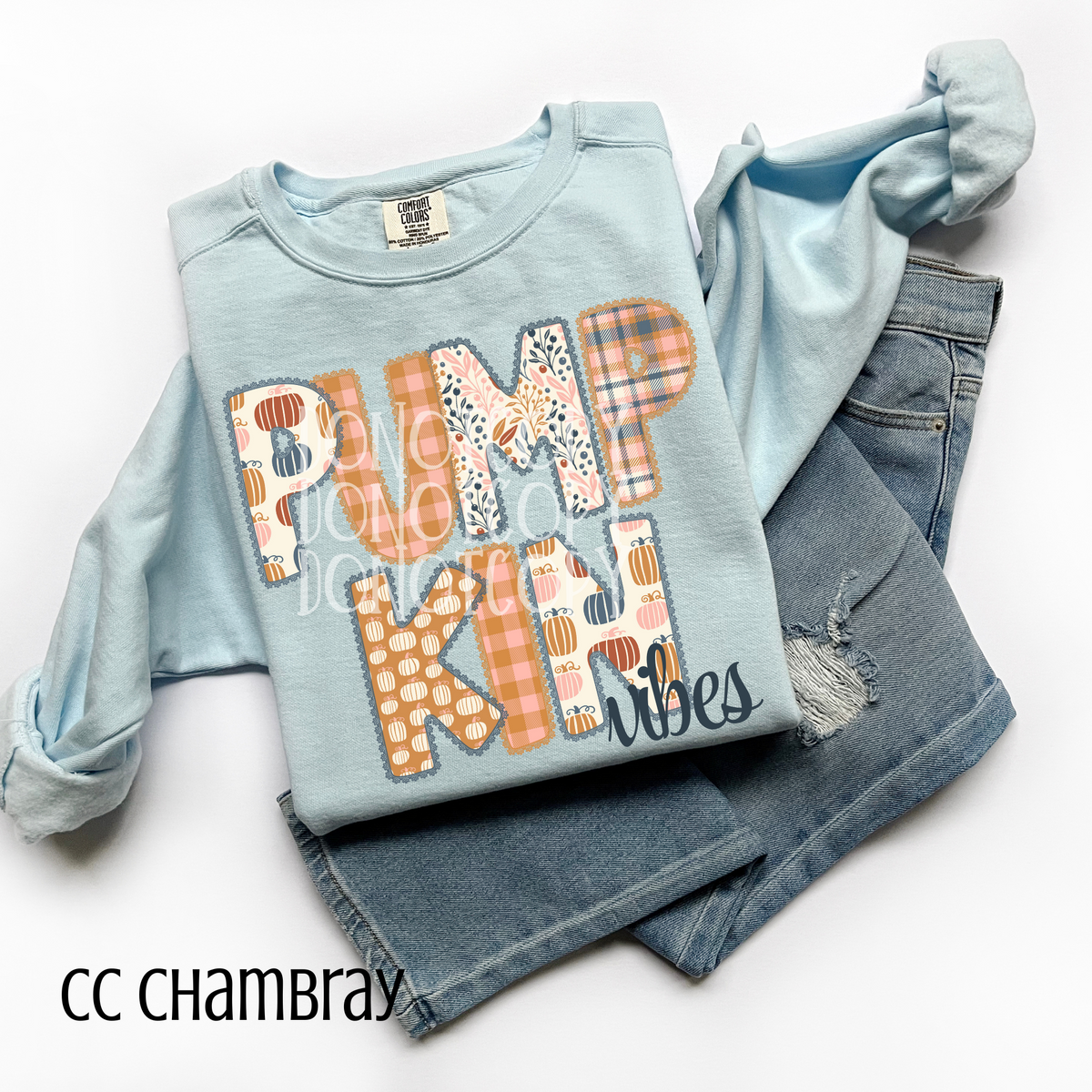 pumpkin vibes fall print CSG DTF transfer (Copy)