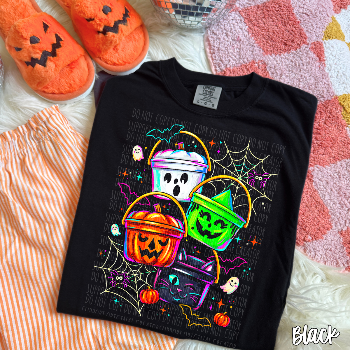 Boo Buckets Neon (starlight) DTF Transfer