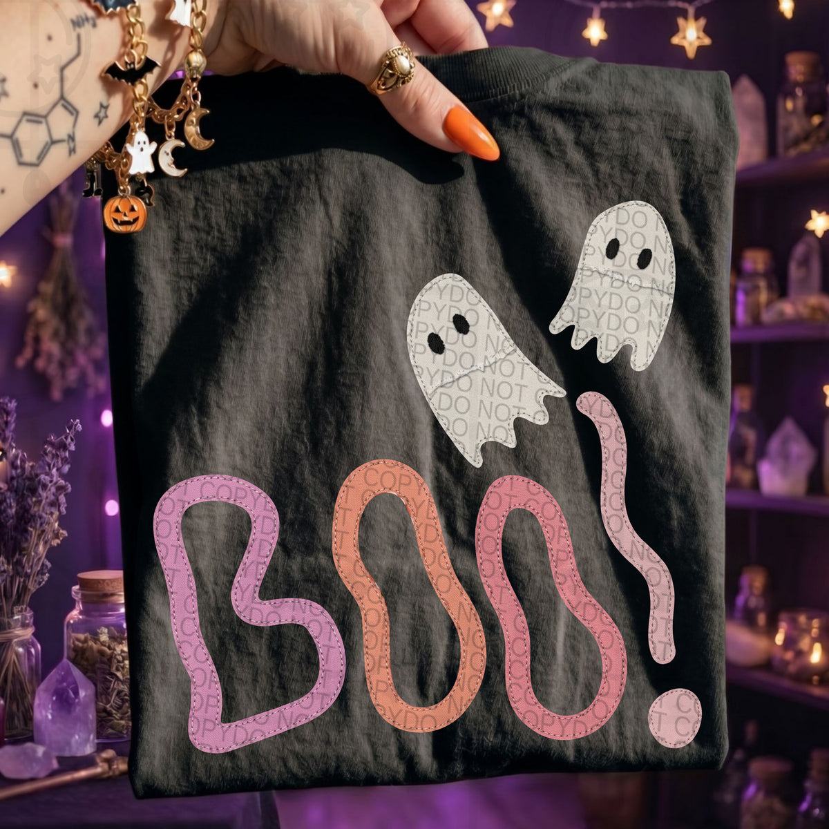 Boo faux emb (HW) DTF Transfer