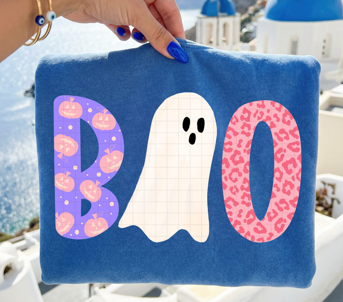 Boo pink leopard O (Linda) DTF Transfer