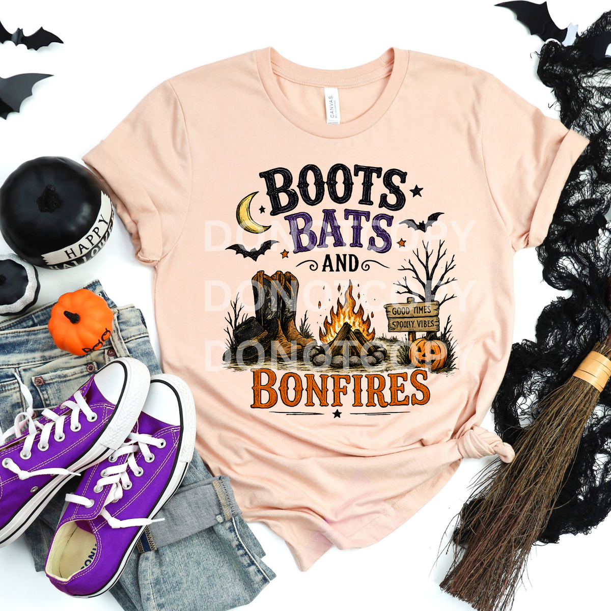 Boots bats and bonfires (CSG) DTF Transfer