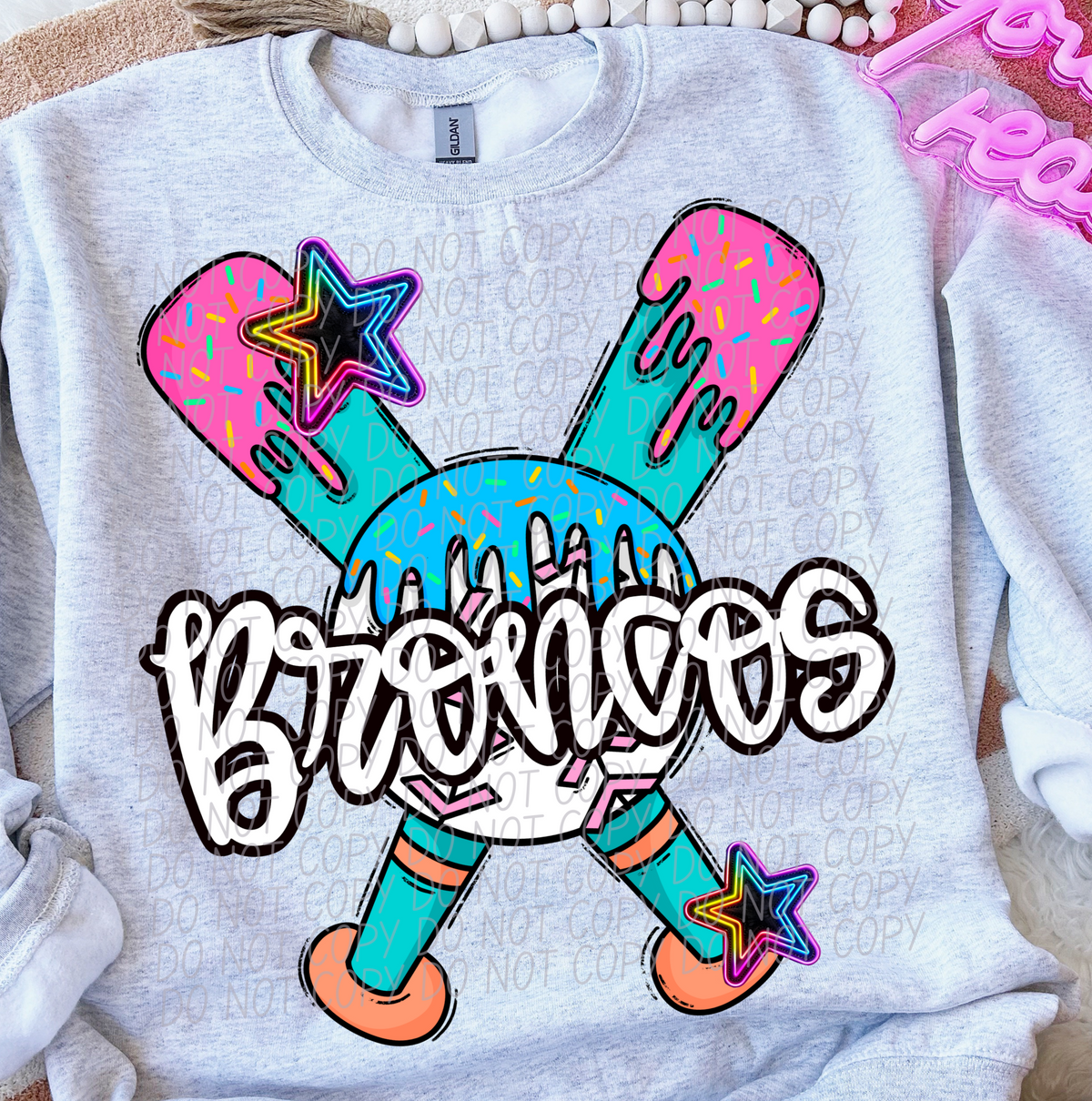 Dripping baseball Broncos (CITY) DTF transfer