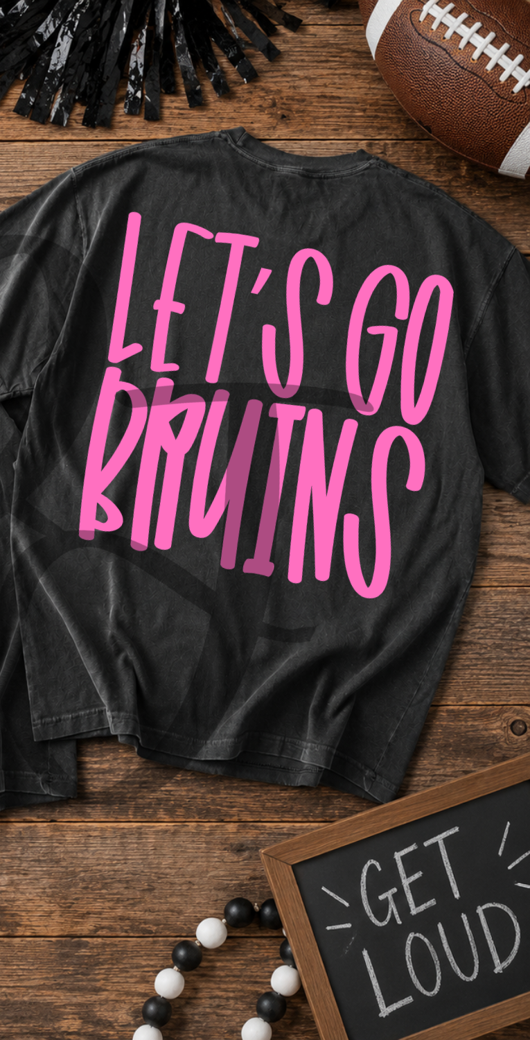 Lets go bruins- pink (Parker) DTF Transfer