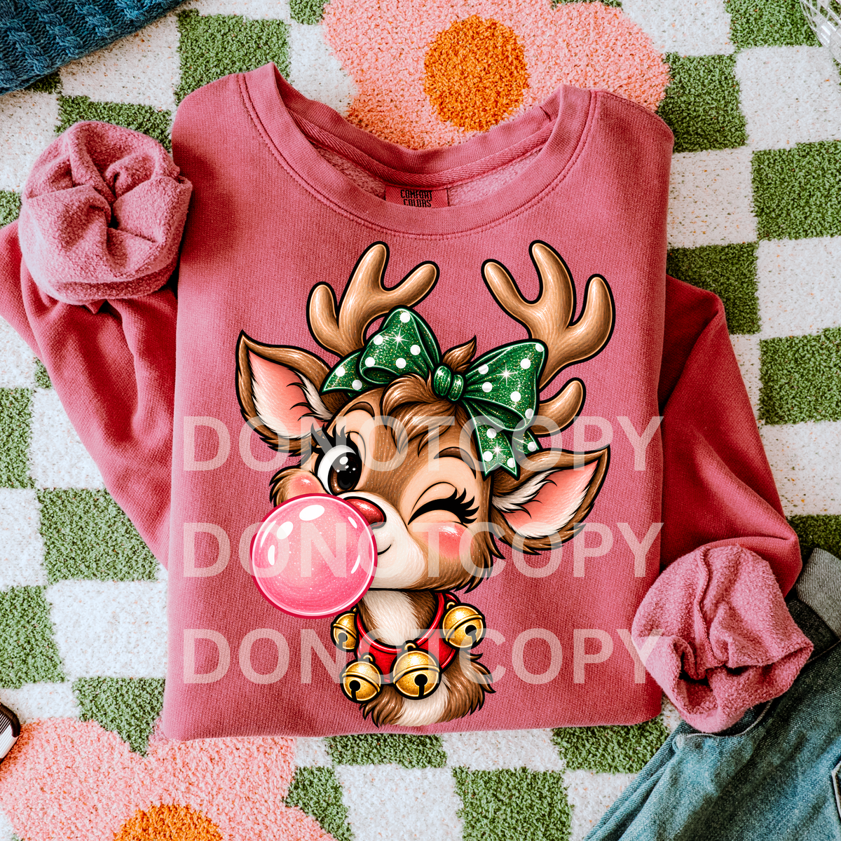 Bubblegum Reindeer Girl (CSG) DTF Transfer