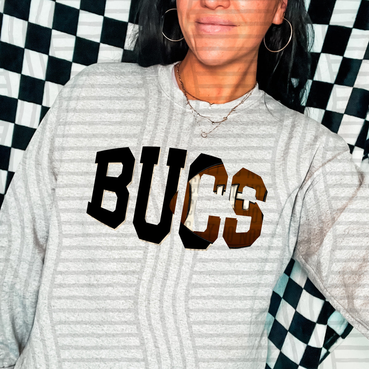 Bucs varsity clipped football (Caplinger) DTF transfer