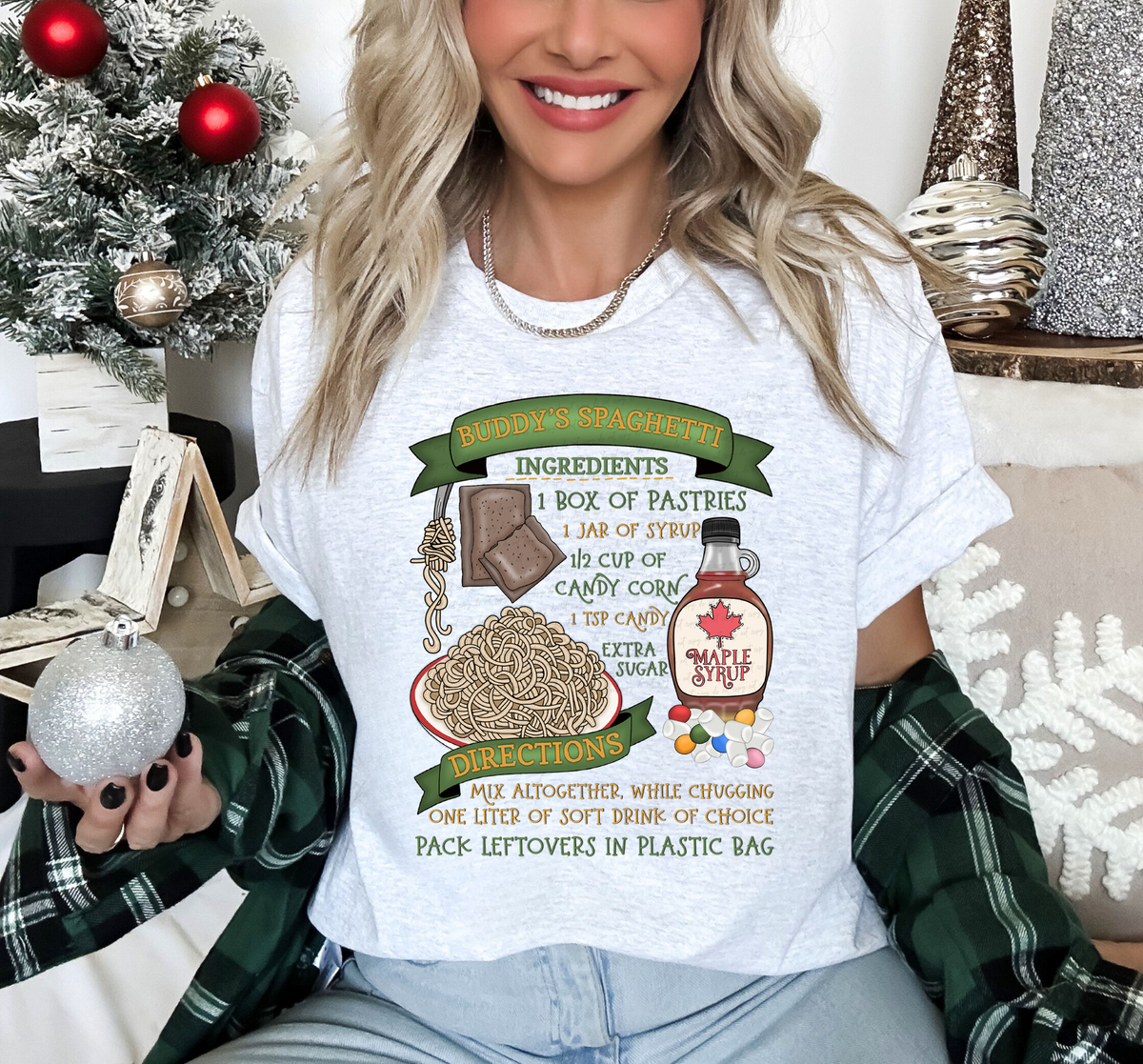 Buddy's Spaghetti Recipe 114787 DTF transfer