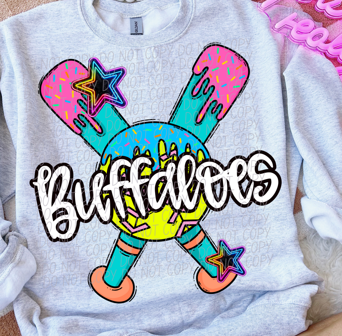 Dripping softball Buffalos (CITY) DTF transfer