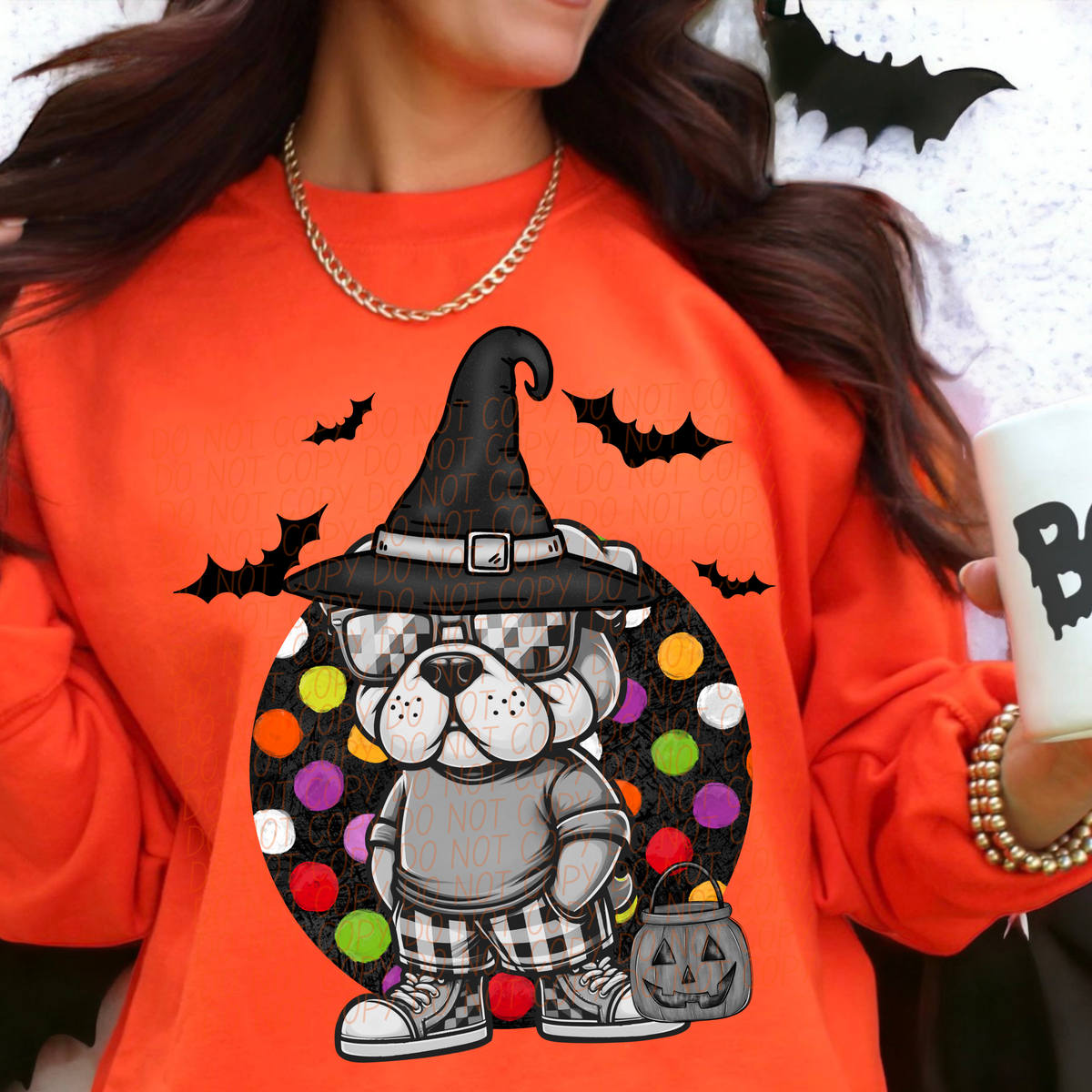 Bulldog Checkered Polka 59742 DTF Transfer