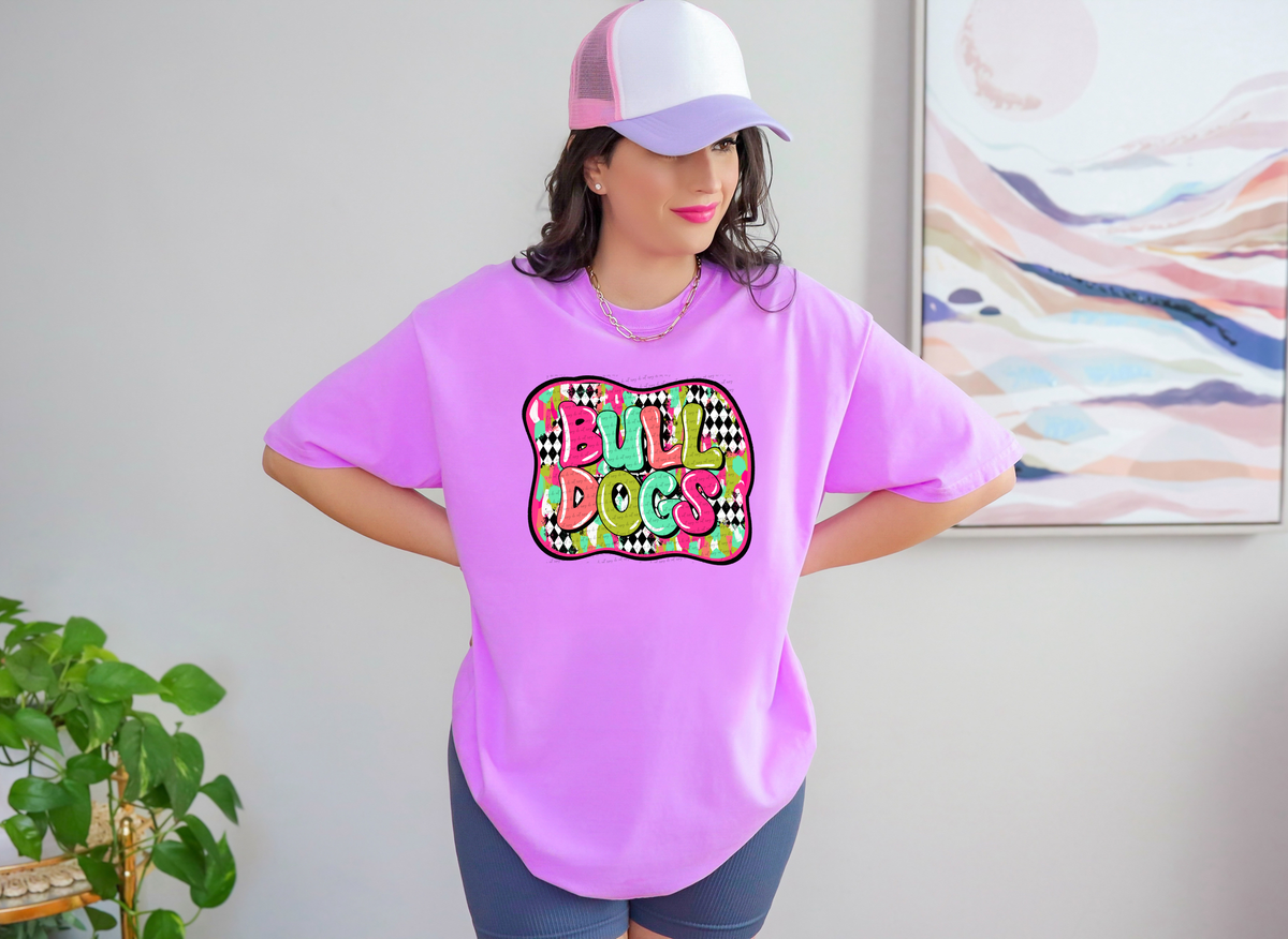 Bulldogs Diamond Brushstrokes Mascot 42934 DTF transfer