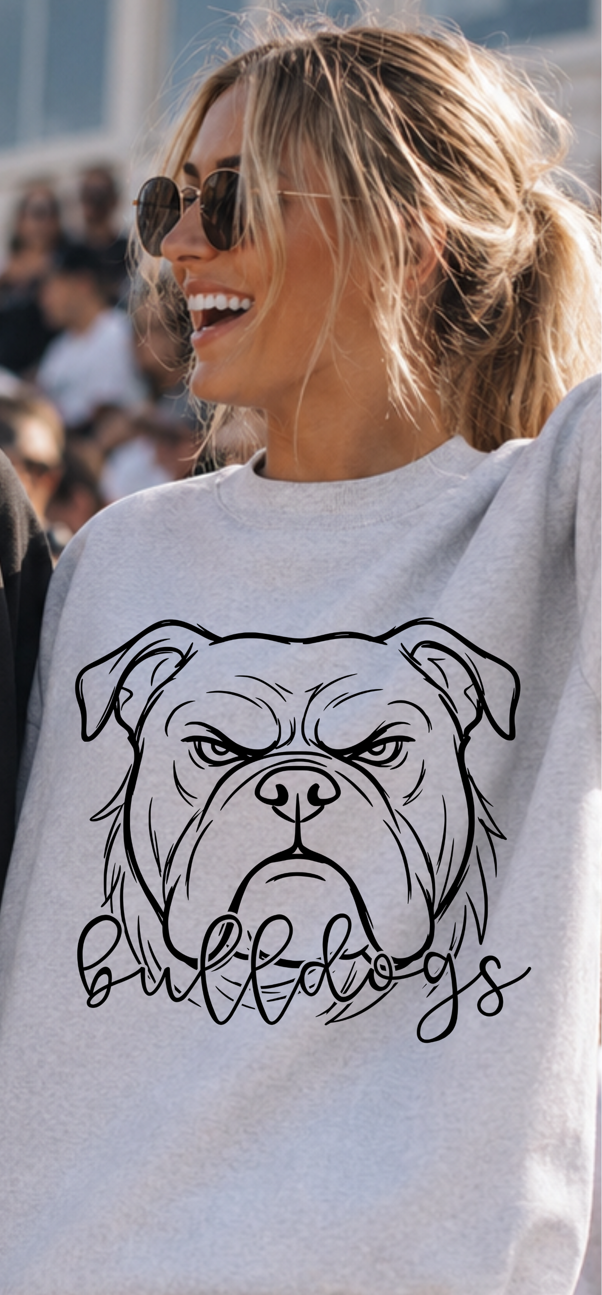 Bulldogs BLACK outline (PARKER) DTF Transfer