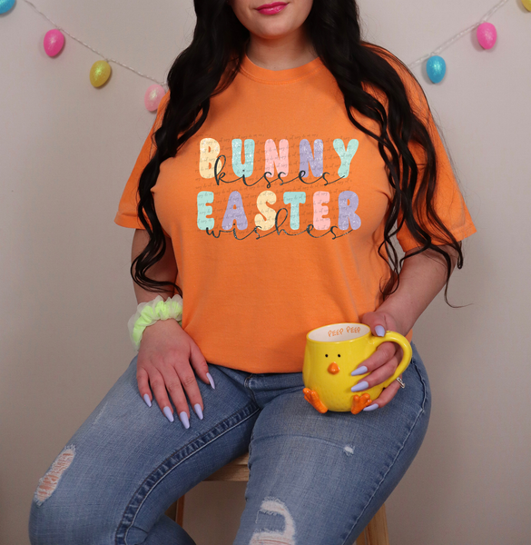 Bunny Kisses Easter Wishes 74566 DTF Transfer