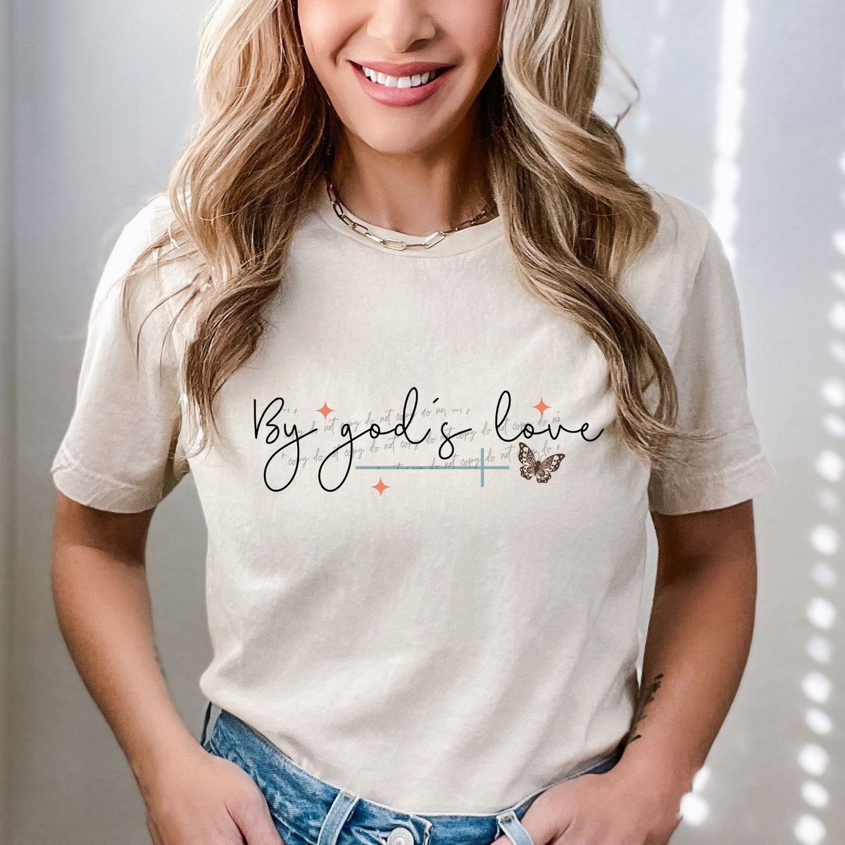 By God's Love BLACK Font 42321 DTF transfer