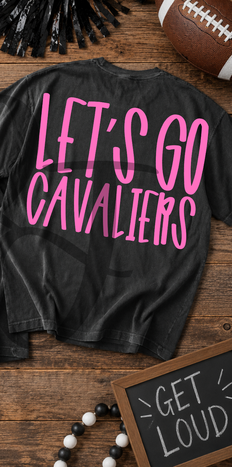 Lets go cavaliers- pink (Parker) DTF Transfer