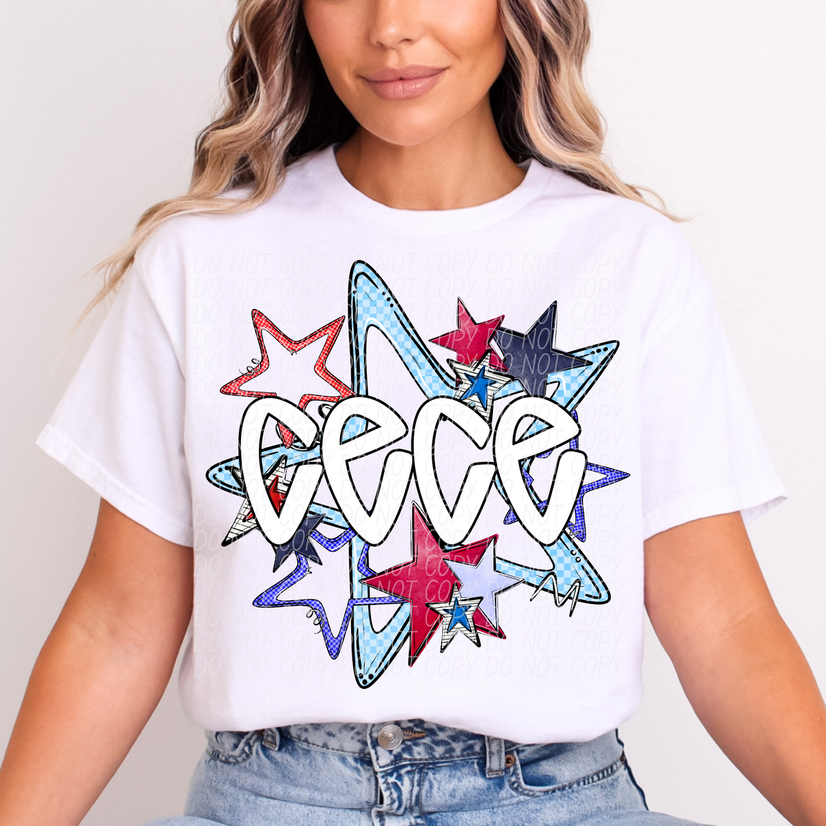 CECE fourth of July stars (CITY) DTF transfer