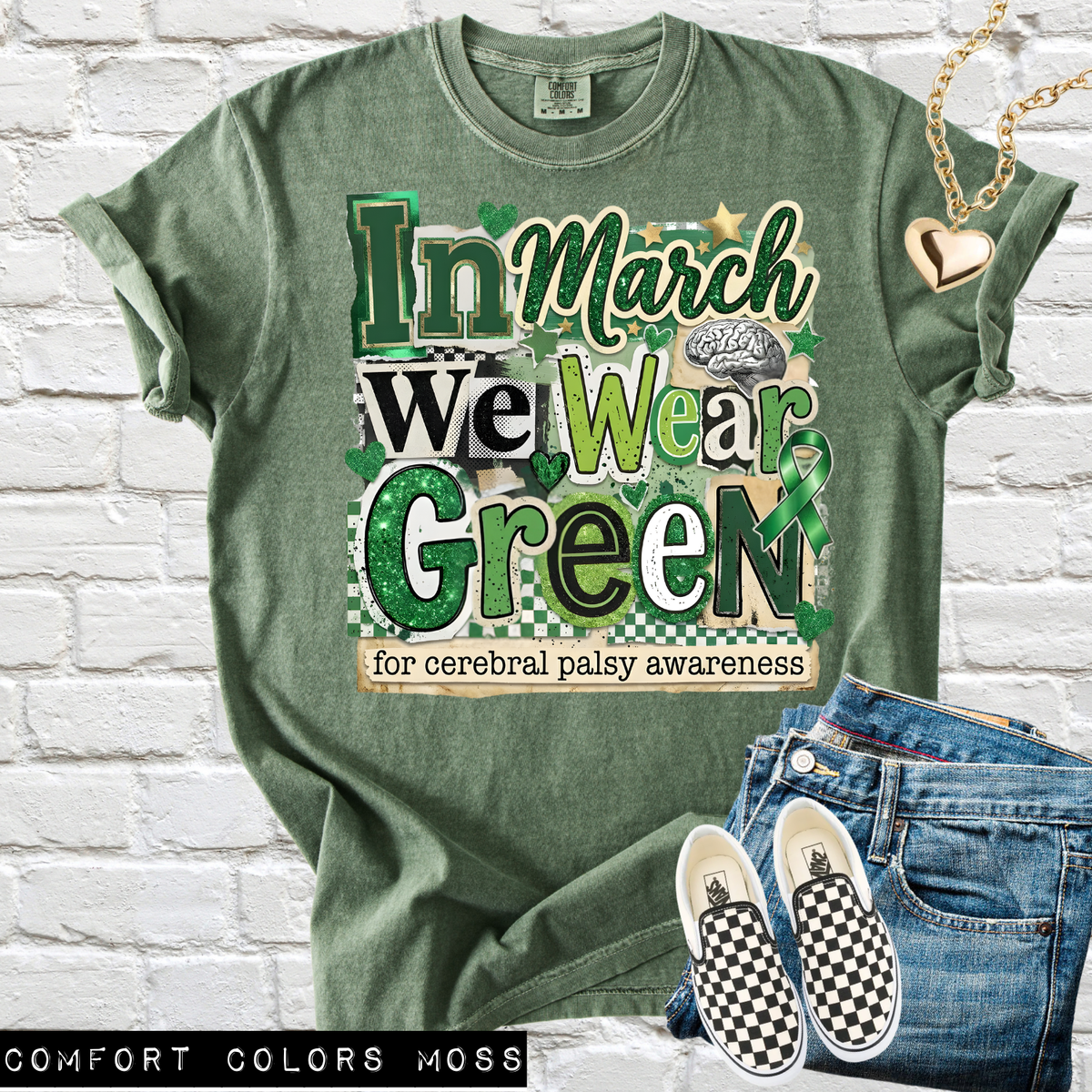 In March we wear green (cerebral palsy) (parker) DTF Transfer