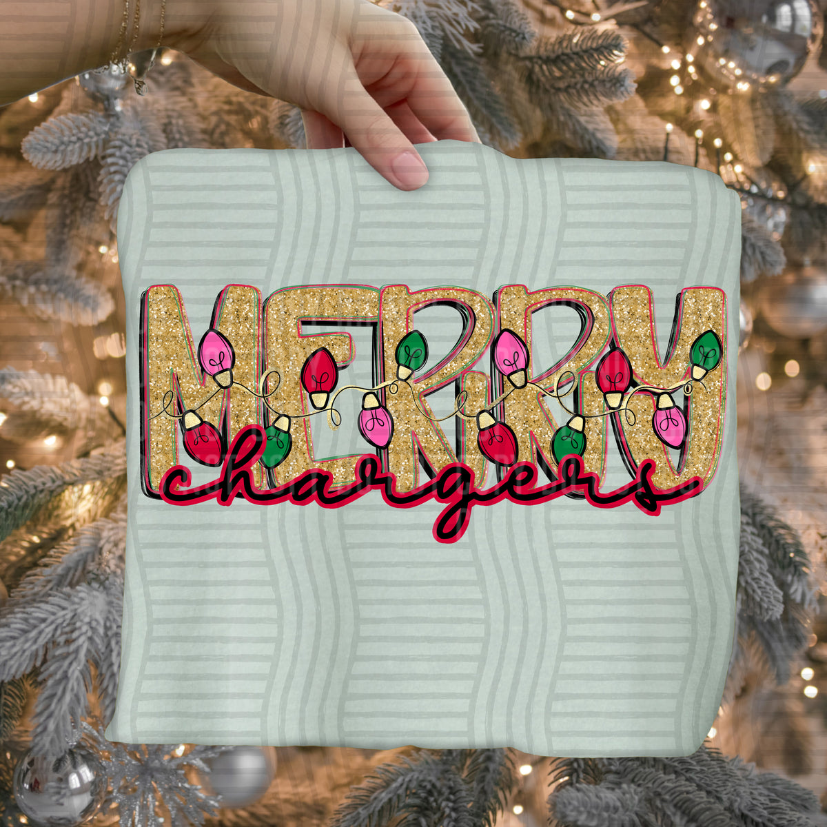 chargers merry with lights (caplinger) DTF Transfer