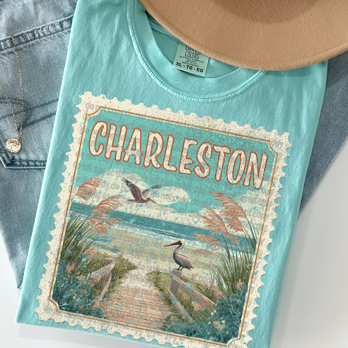 Charleston Stamp (TTD) 102305 DTF transfer