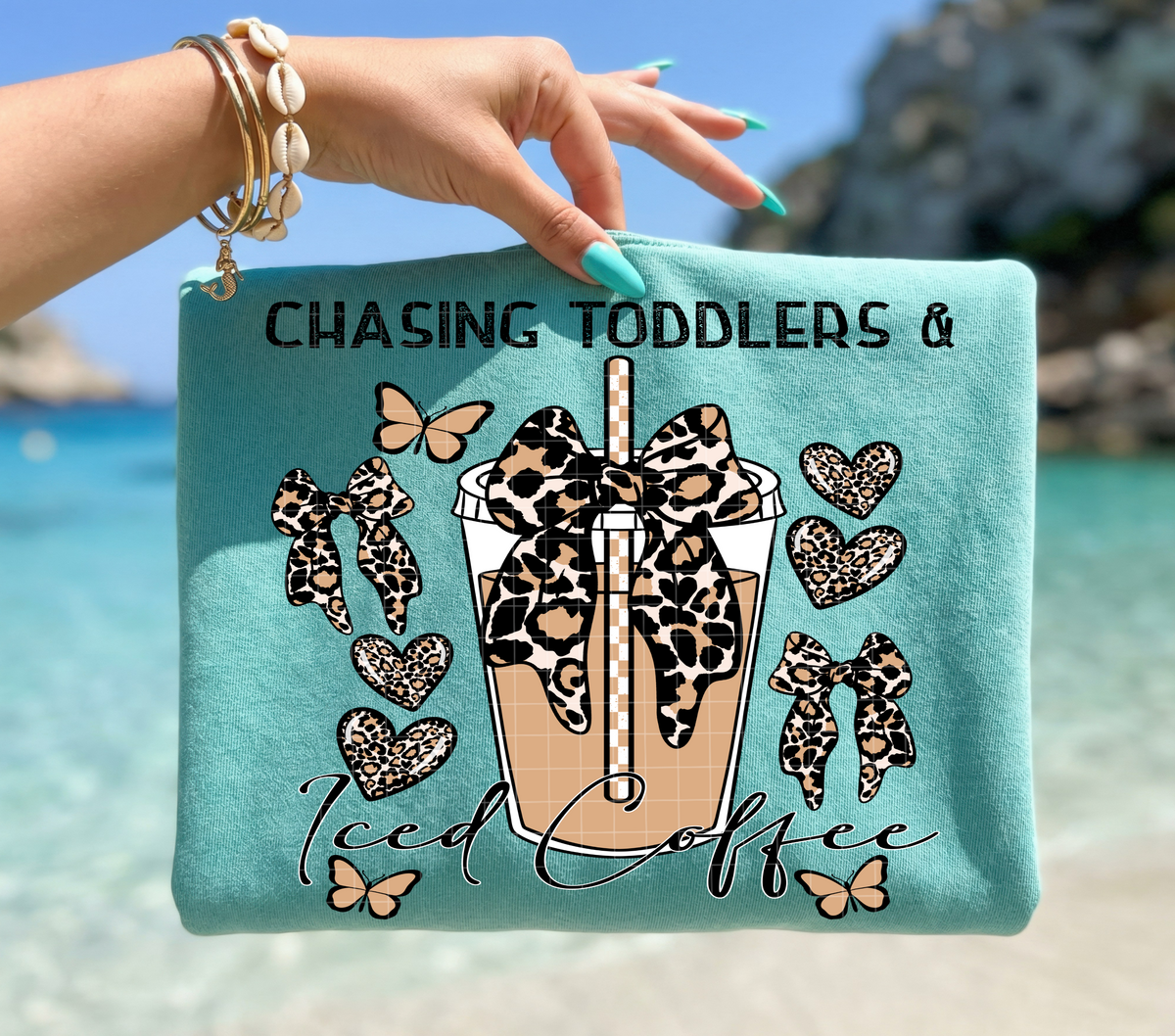 Chasing toddlers & iced coffee (Linda) DTF Transfer