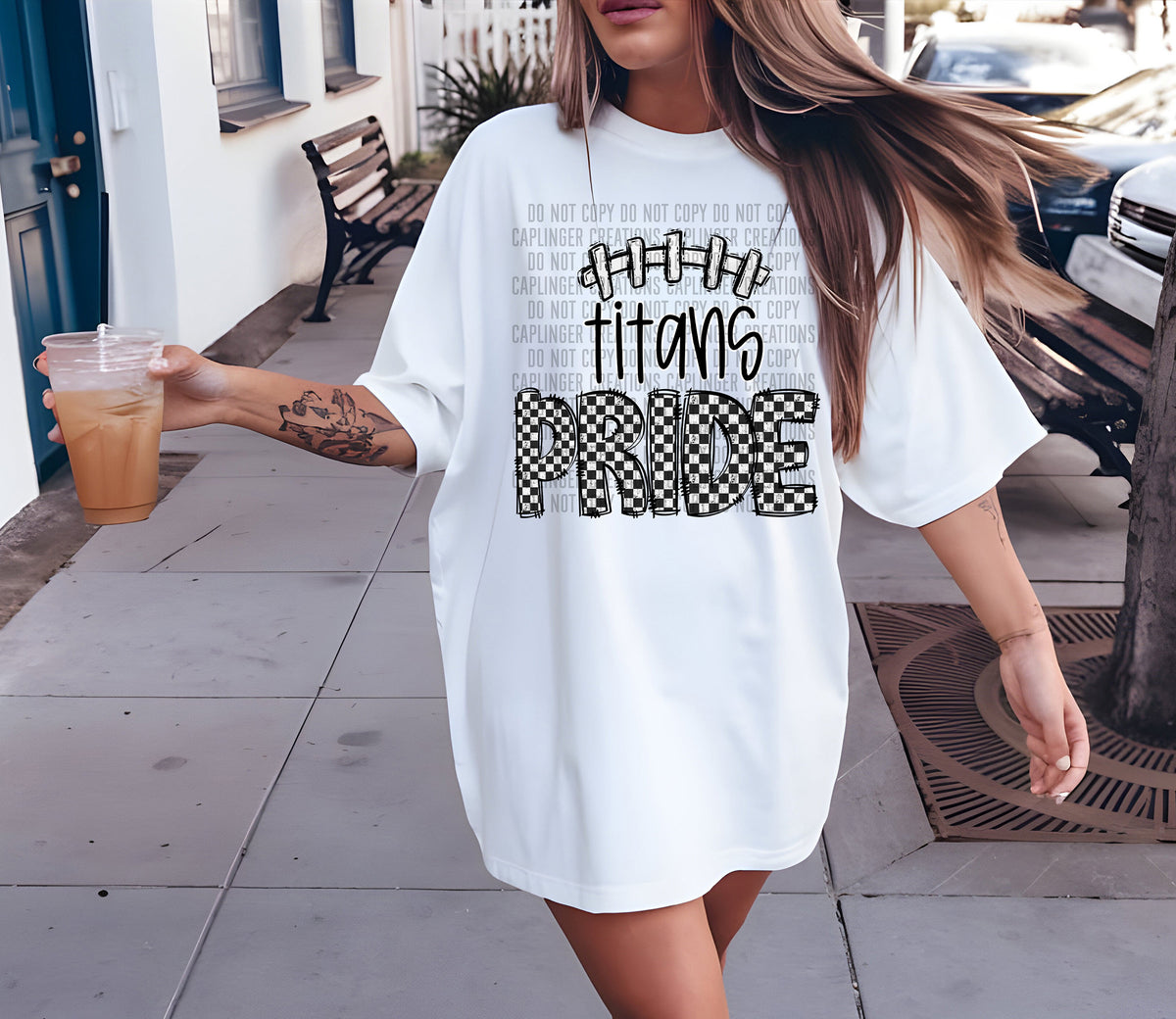 Checkered Pride Football Titans 57703 DTF transfer