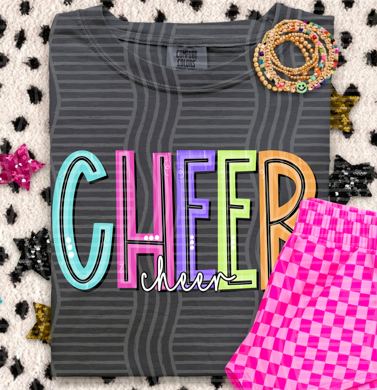 CHEER-Colorful font (Caplinger) DTF Transfer